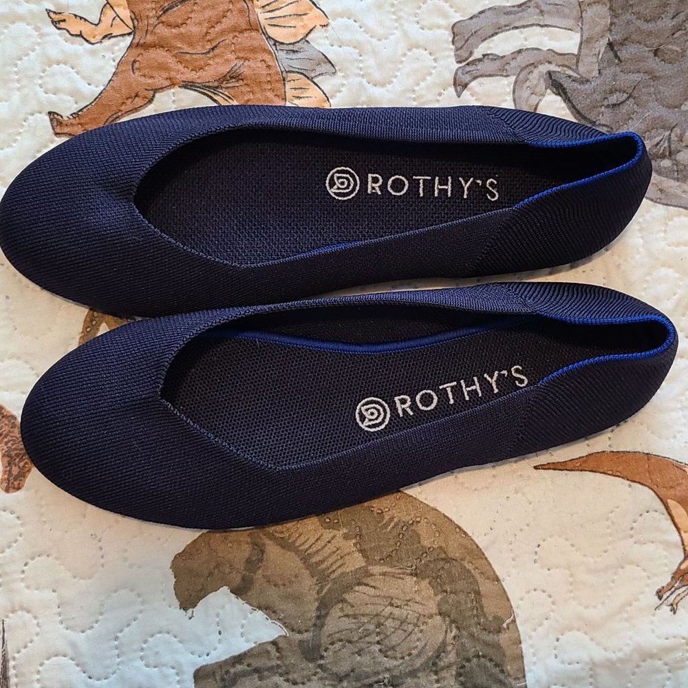 Rothy's 'The Flat' Size 10 1/2 Navy Flats